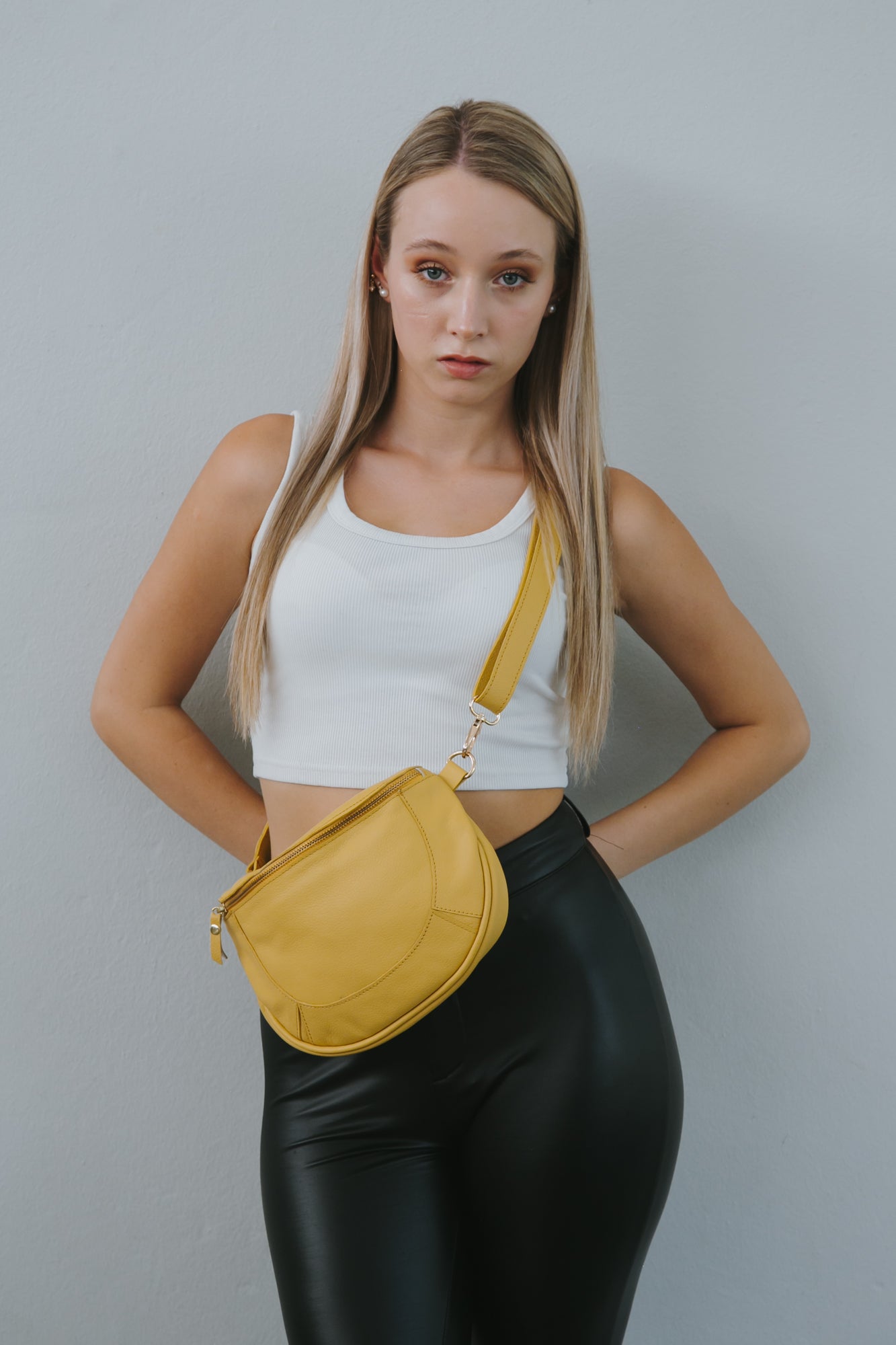 The Mustard Sleek Cross Body Bag