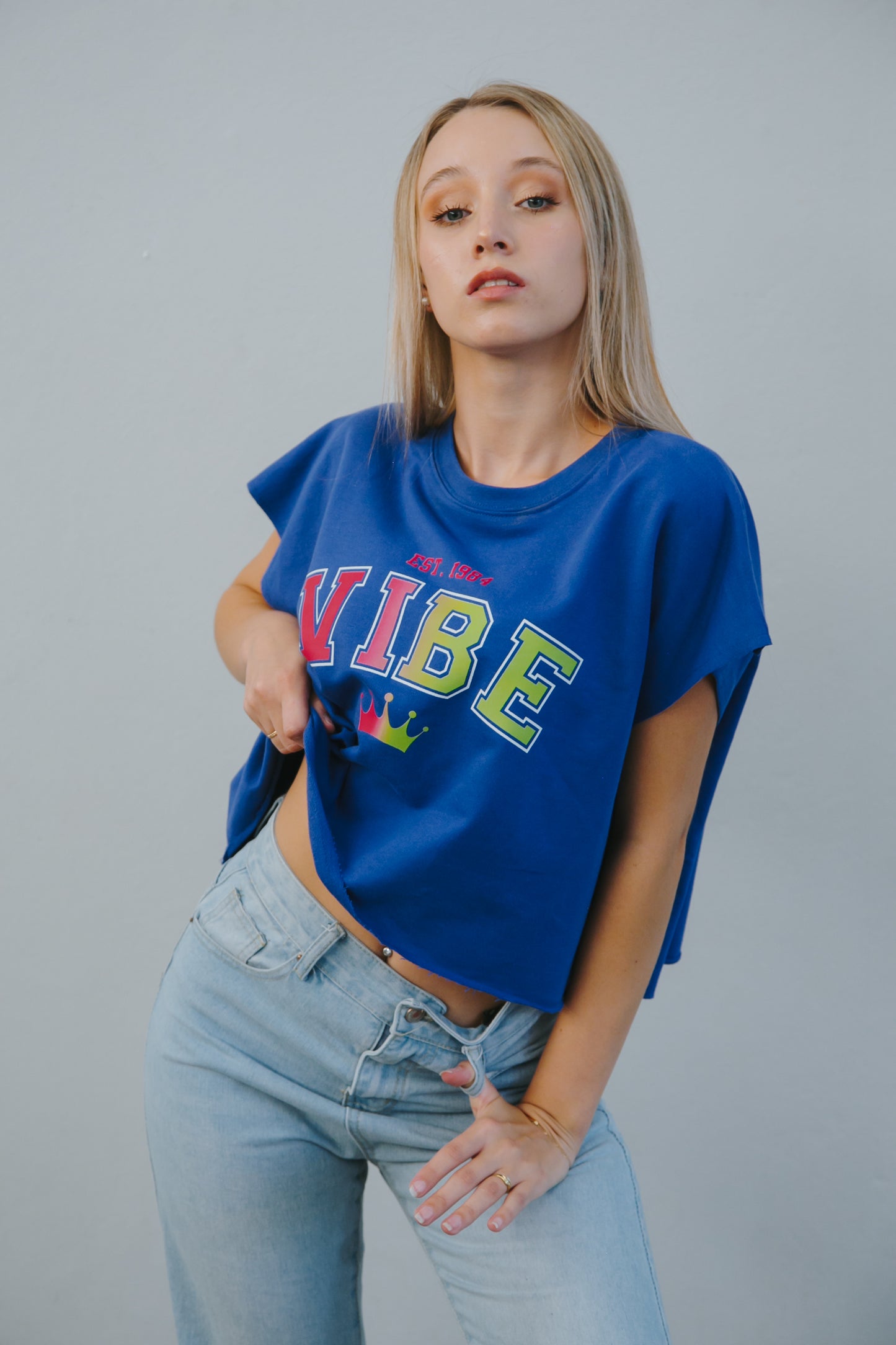 Cobalt Slogan Blue Box Top