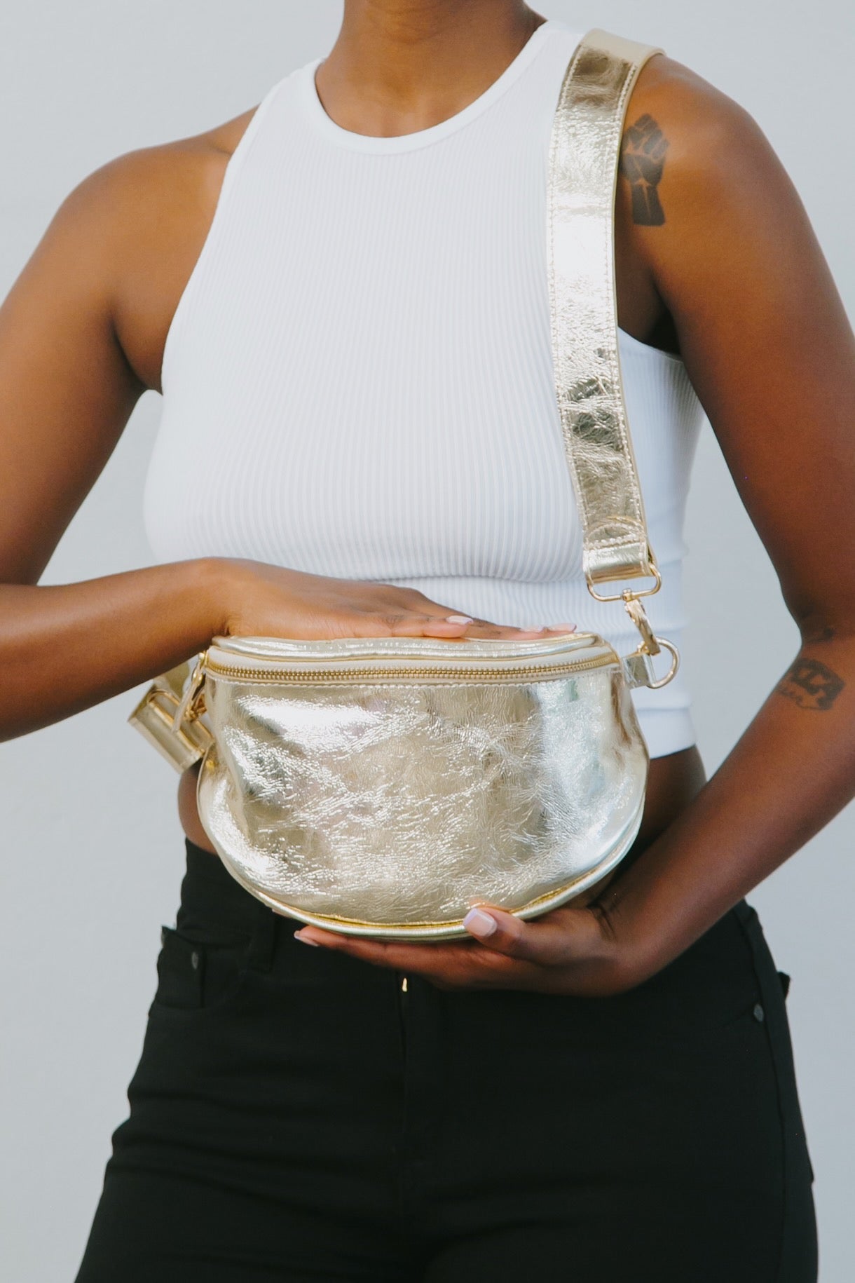 The Metallic Gold Cross Body Bag