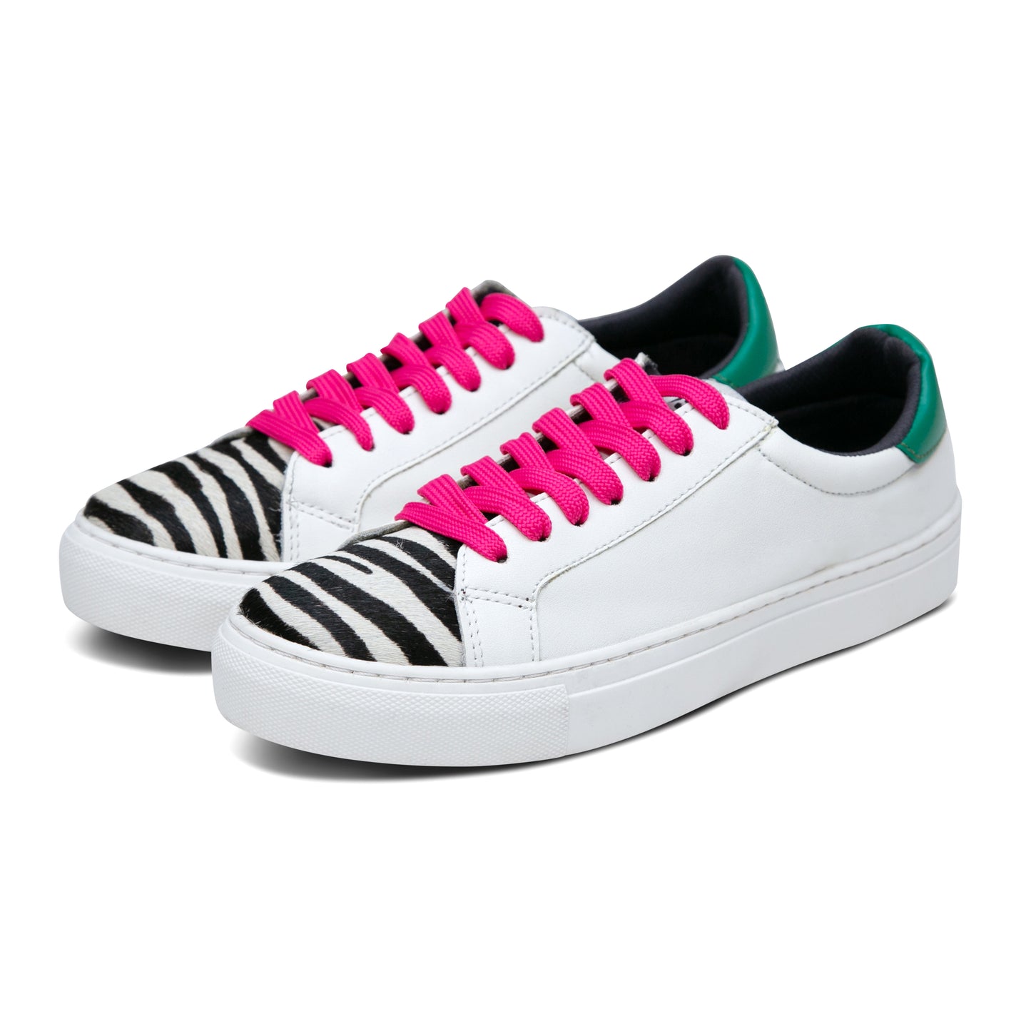 The Zebra Low Top Sneaker - Green Back