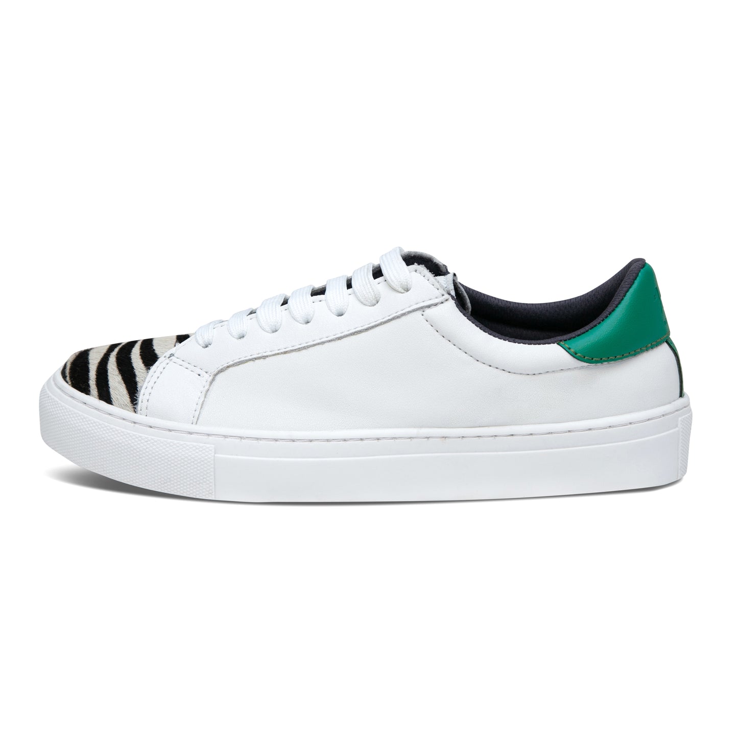 The Zebra Low Top Sneaker - Green Back