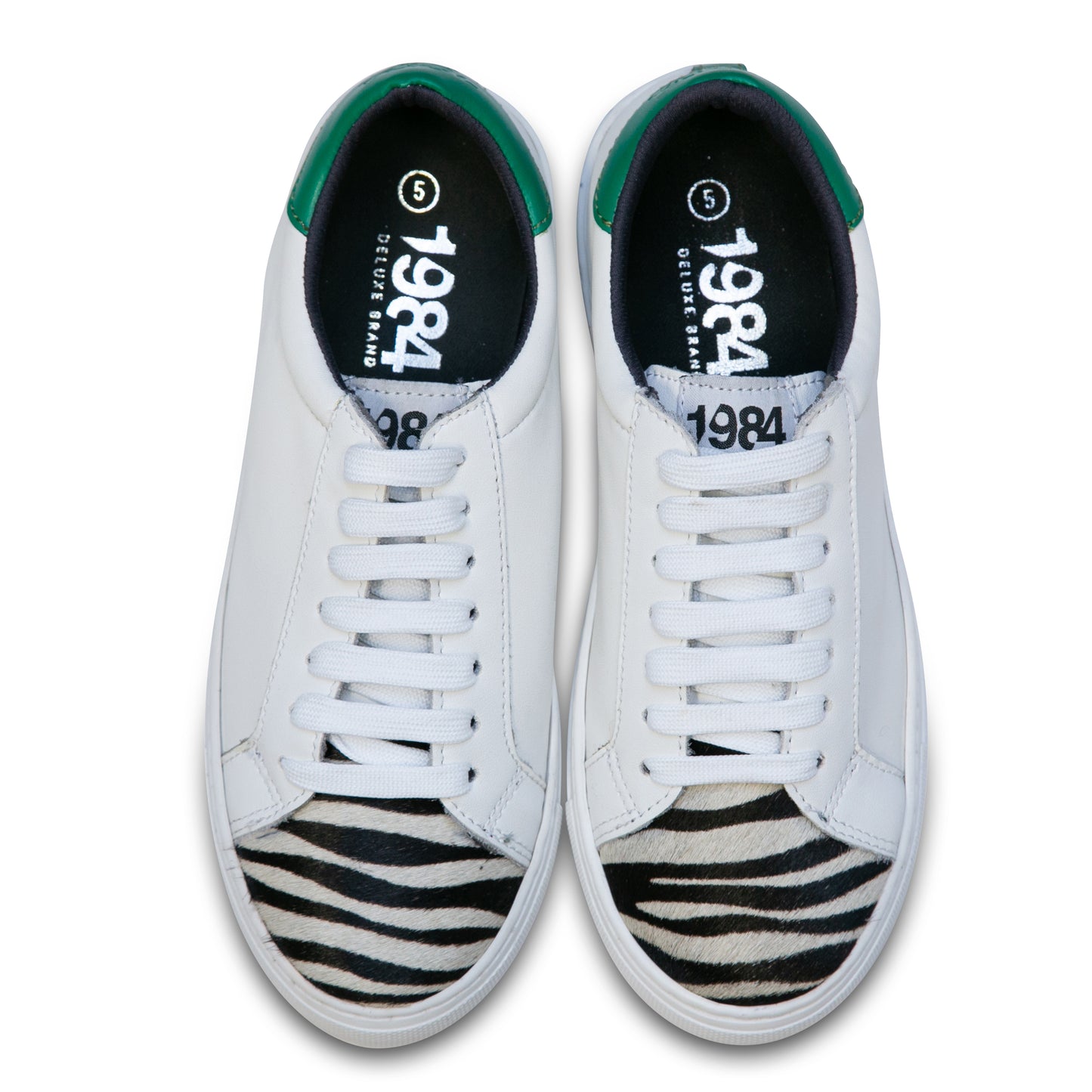 The Zebra Low Top Sneaker - Green Back