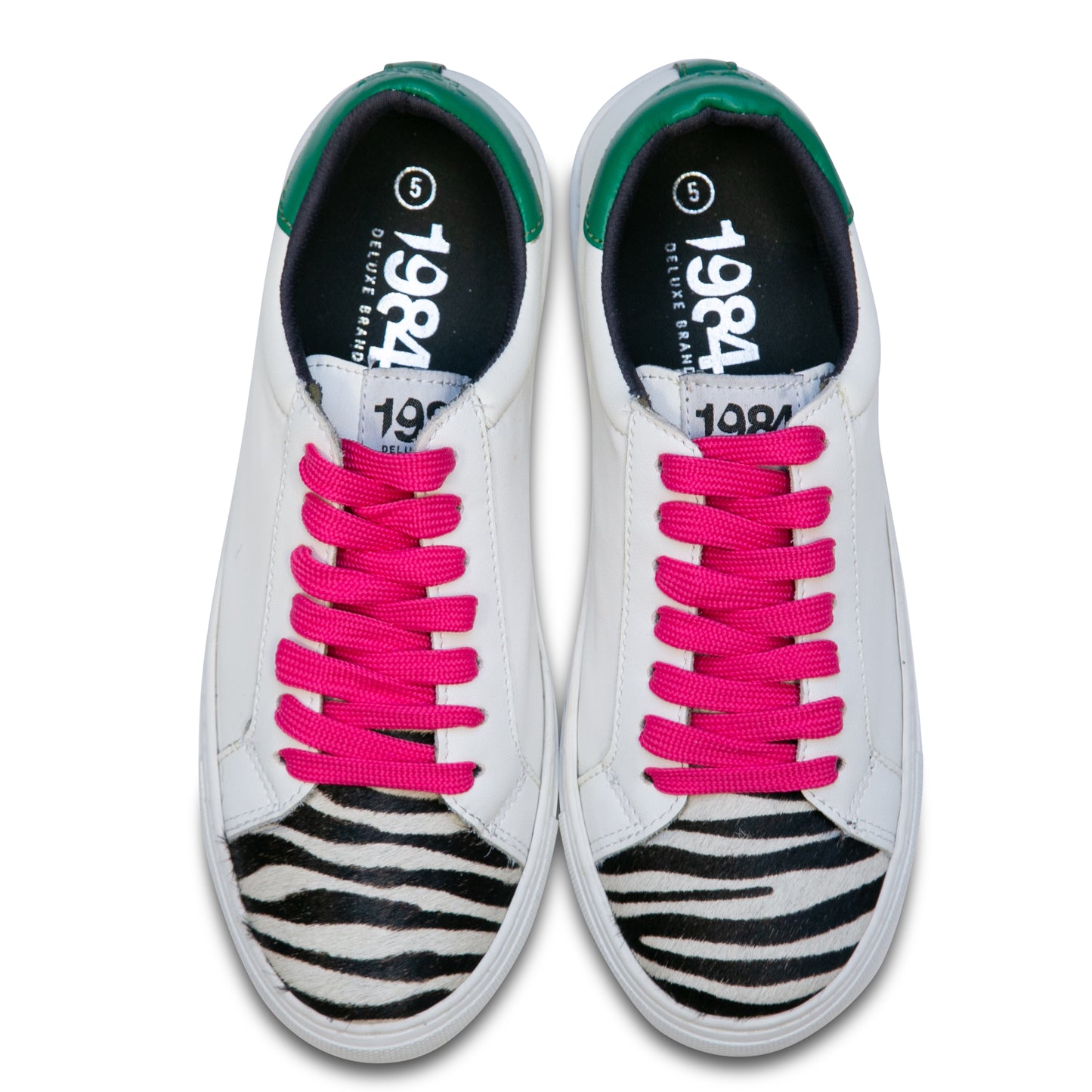 The Zebra Low Top Sneaker - Green Back