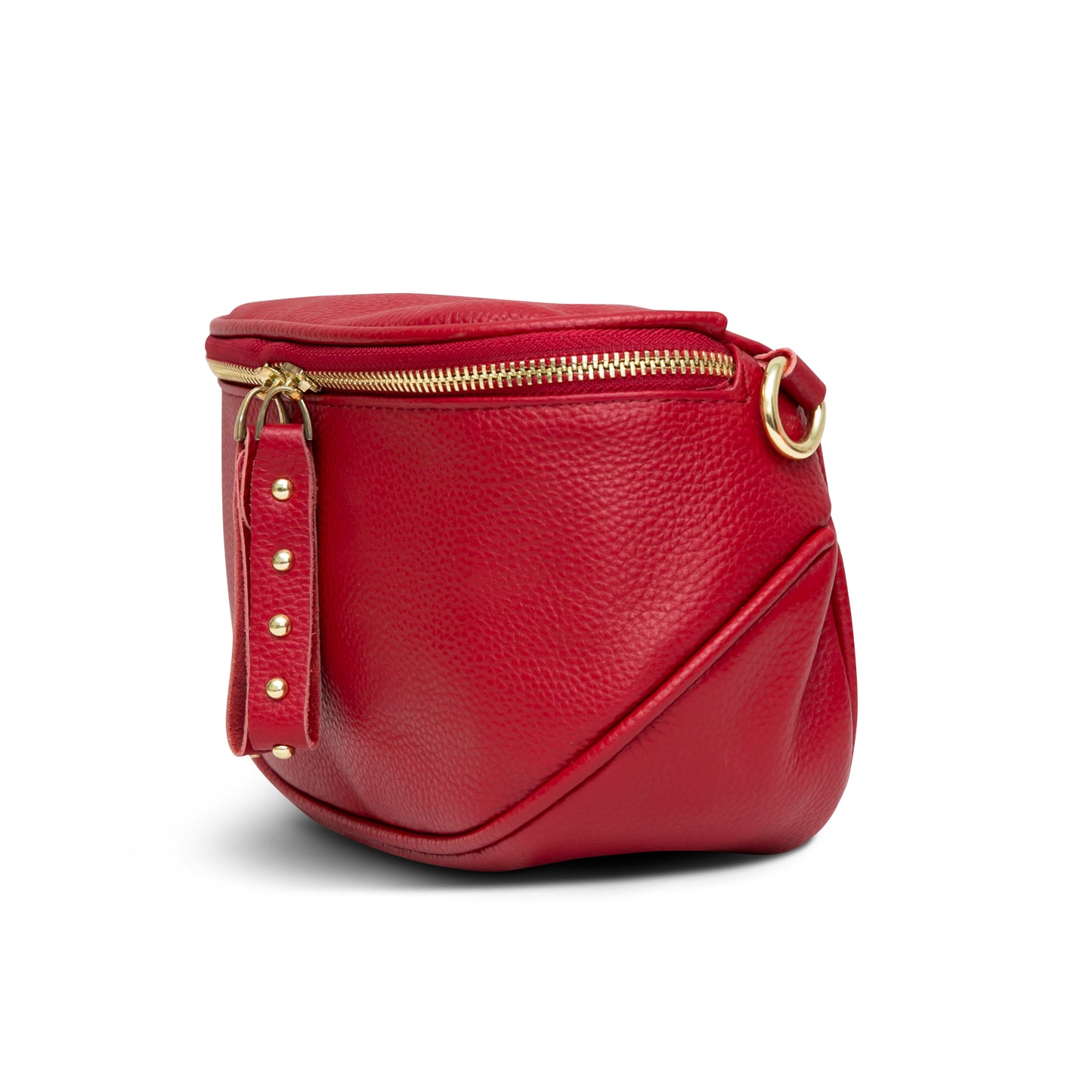 The Red Leather Bag with Gold Hardware