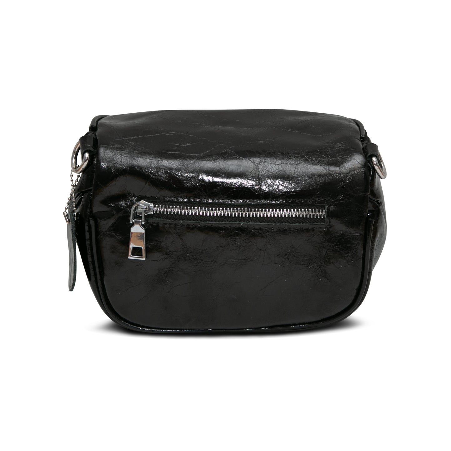 The Black Leather Patent Bag