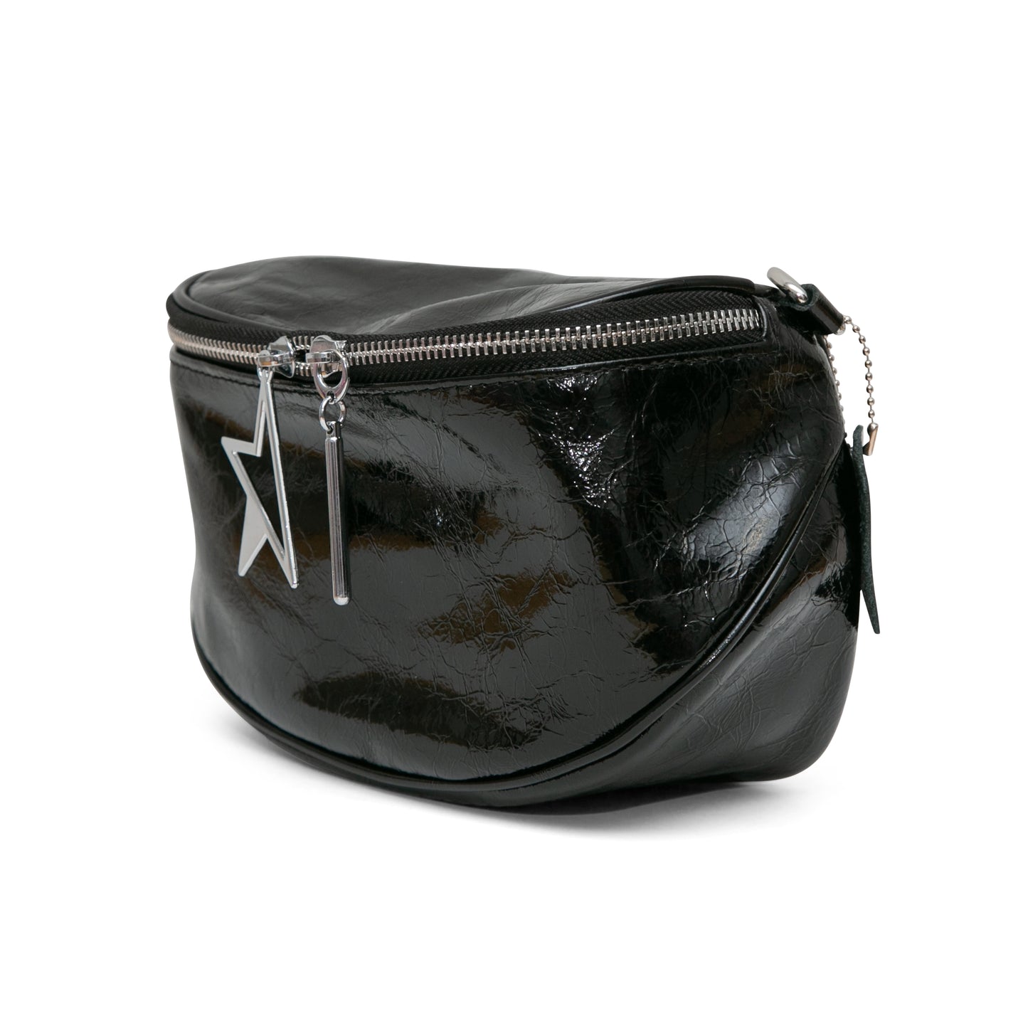 The Black Leather Patent Bag