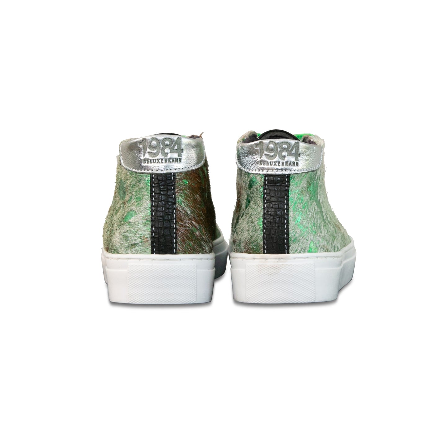 The Limited Edition Green Metallic Mid Top Sneaker