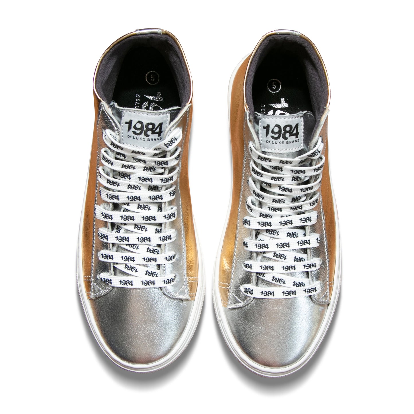 The Metallic Gold & Silver High Top Sneaker