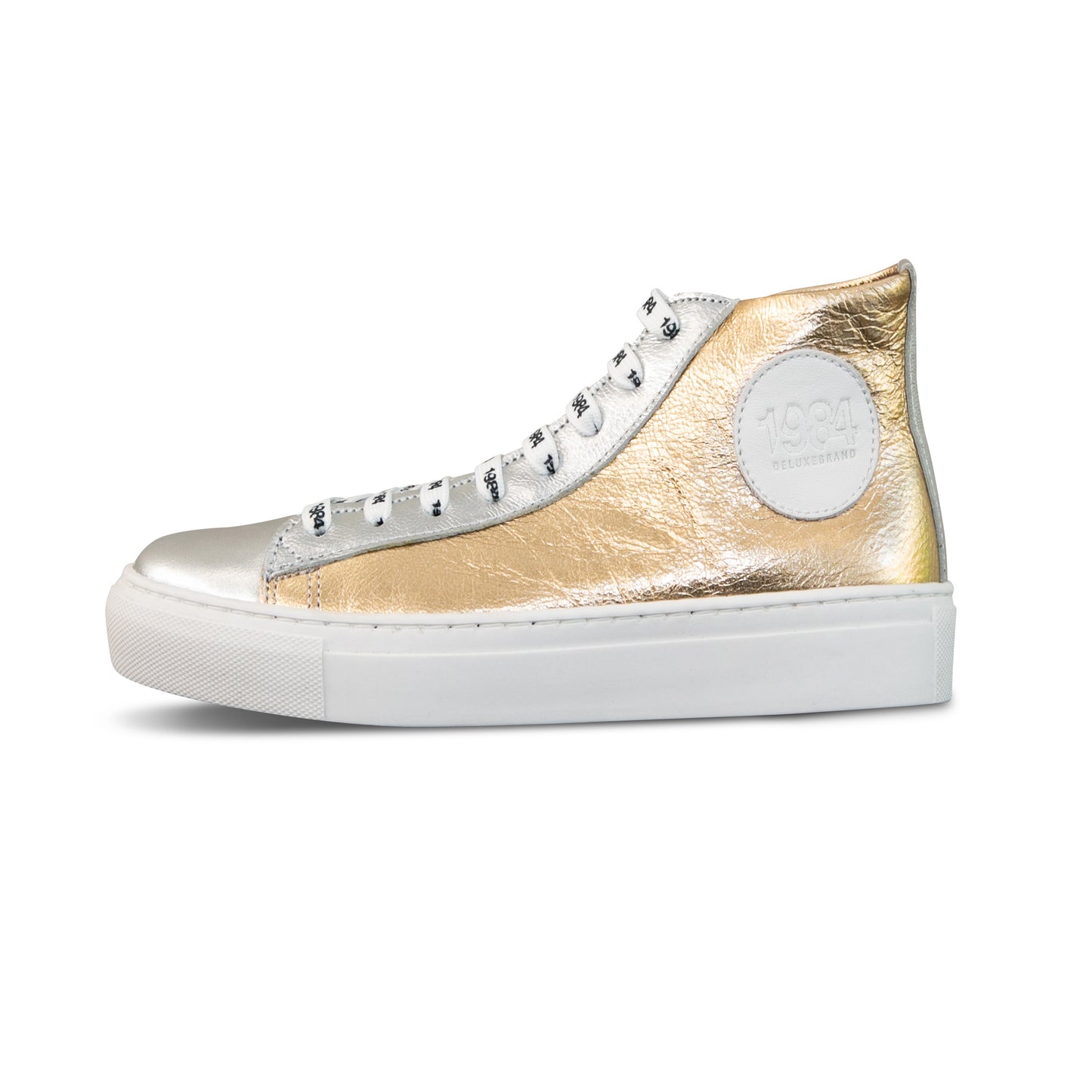 The Metallic Gold & Silver High Top Sneaker