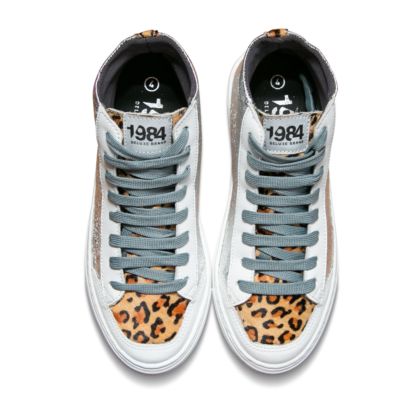 The Metallic Silver & Cheetah Print High Top