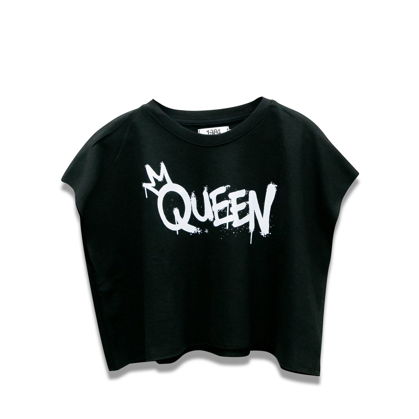 Black/White Queen Slogan Box Top