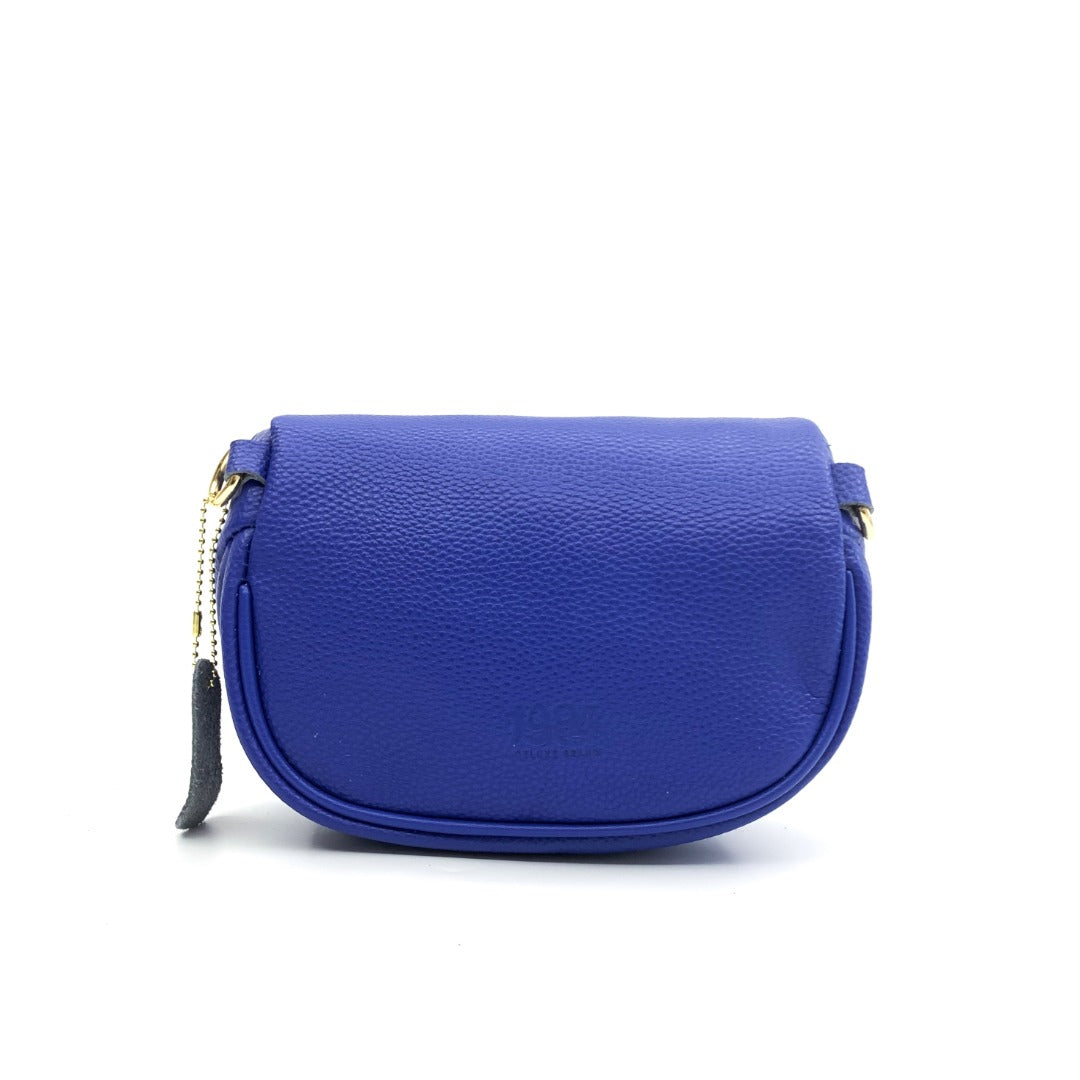 The Cobalt Blue Leather Bag with Gold Hardware